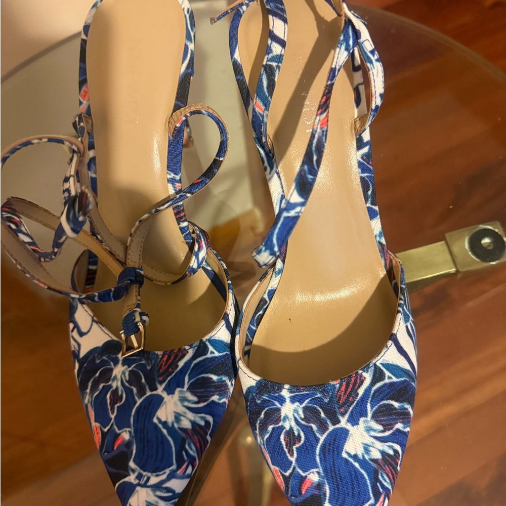 Floral Blue Women's Shoes